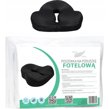 Polštář Povlak na ortopedický polštář polyester Medi Sleep černý 42 x 40 cm