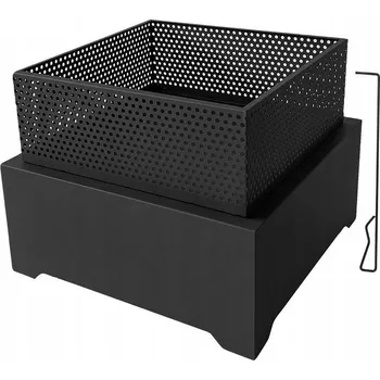 ZAHRADNÍ OHNIŠTĚ GRIL OCEL AŽUROVÝ KRYT