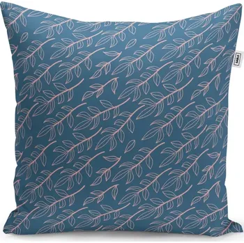 Polštář Sablio Polštář Růžové malované lístky - 50x50 cm