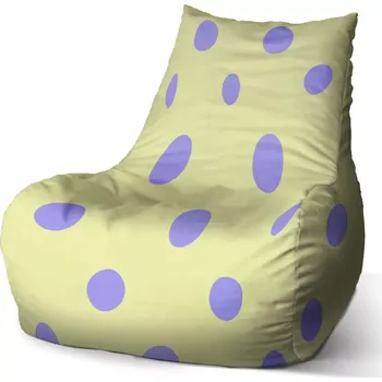 Sedací pytel Sablio Sedací vak Bean Fialové tečky - 100 x 90 x 45 cm