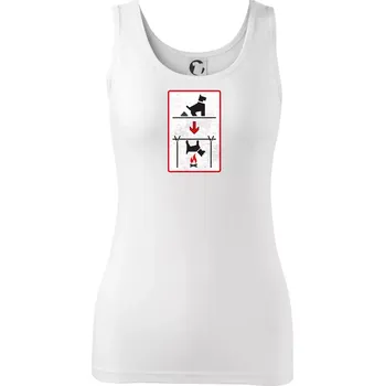 Dámské tričko Tričko pro odpůrce sraní na chodníku - Dámské tílko - XL ( Bílá )