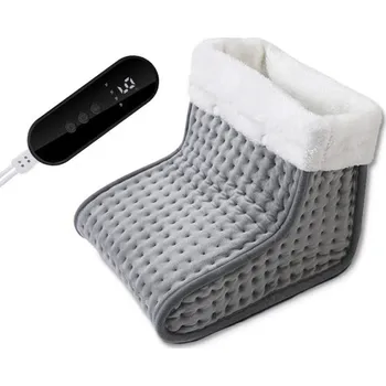 Elektrický ohřívač nohou 26 x 28 x 22 cm s dálkovým ovládáním 9 úrovní teploty a časovačem 1–4 h Měkký zimní vyhřívaný polštář