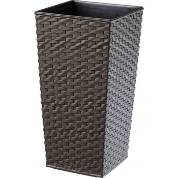 Květináč Květináč plast béžový Kadax 18,5 cm x 18,5 x 36,5 cm