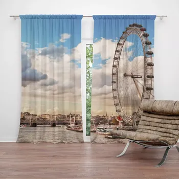 Závěs Sablio Závěs London eye: 2ks 140x250cm