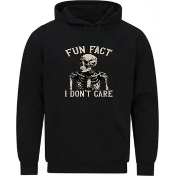 Pánská mikina Pánská mikina Vtipný fakt: Je mi to jedno (Velikost: 5XL, Barva: Černá)