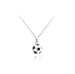MINET Dětský stříbrný náhrdelník FOTBALOVÝ MÍČ JMAD0018SN38