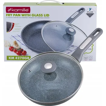 Pánev Tradiční pánev Kamille granitová pánev s poklicí 22 cm granit