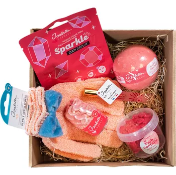 Kosmetická sada Isabelle Laurier Velká dárková sada přírodní koupelové kosmetiky - jahoda