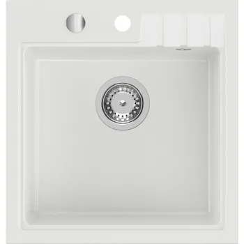 Granitový dřez Sapho Granitový vestavný dřez mono, 50x52cm, bílá