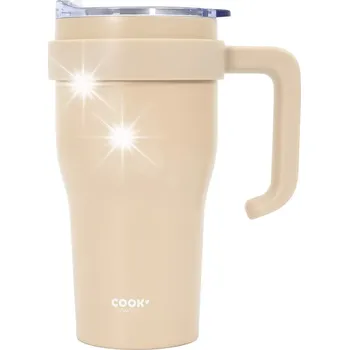 Termohrnek Termohrnek s držátkem a brčkem Miami 600ml béžový