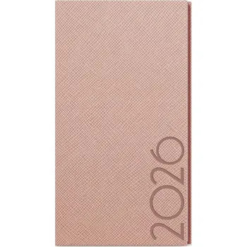 Diář Baloušek Tisk - Jakub - Tora - týdenní diář 2026, pudrový, kapesní