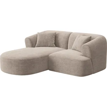 Pohovka Cosmopolitan Design Béžová manšestrová rohová pohovka Campi 180 cm, levá