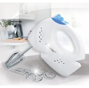 RUČNÍ MIXÉR KUCHYŇSKÝ ROBOT 5 RYCHLOSTÍ 4 NÁSTAVCE HÁKY METLY 300W TURBO