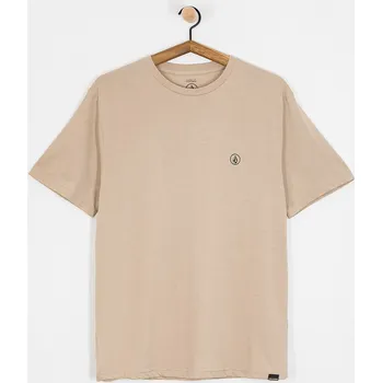 Pánské tričko volcom Pánské triko circle blanks tee light khaki