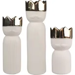 Vánoční svícny Tři králové z porcelánu 6 x 21 cm (sada)