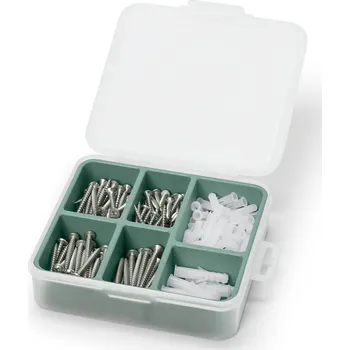 Spojovací materiál 706956 - Tchibo - Sada šroubů a hmoždinek - barva: bílá