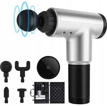 Masážní přístroj MASÁŽNÍ PŘÍSTROJ ELEKTRICKÁ PISTOLE PRO HLOUBKOVOU MASÁŽ TĚLA A SVALŮ VIBRAČNÍ