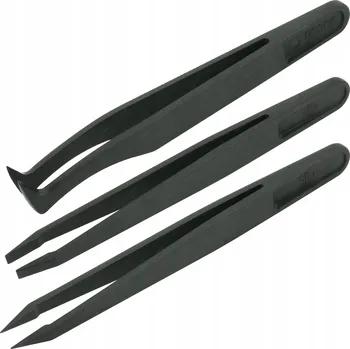 Kosmetická pinzeta 3x PINZETA Pinzeta PLASTOVÁ ANTISTATICKÁ ESD