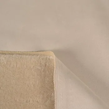 Imitace broušené kůže s beránkem Lena béžová