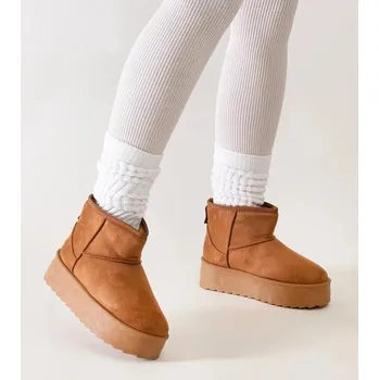 Dívčí sněhule Sněhule Solea- hnědé- vysoká platforma, 41 i240_204714_2:41