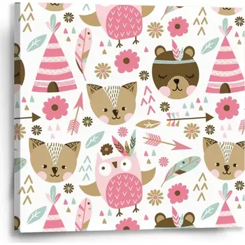 Obraz Sablio Obraz Lesní zvířátka - 50x50 cm