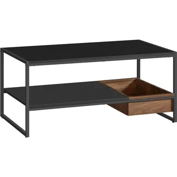 Konferenční stolek Konferenční stolek GOAL - mdf, kov, ořech Barva: černá