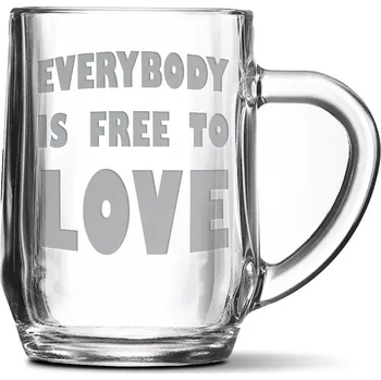 Sklenice Sablio Půllitr Everybody is free to love: 0,5