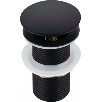 Sifon BALNEO Mosazná umyvadlová výpusť Klik Klak A bez přepadu, černá