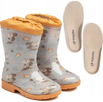 Dívčí holínky Holínky gumáky VLOŽKA límec gumička veverky gumáky lehké Wojtyłko 29