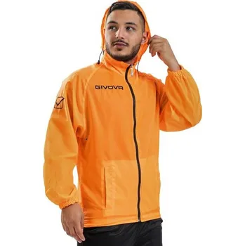 Moto bunda SPORTOVNÍ FOTBALOVÁ NEPROMOKAVÁ BUNDA GIVOVA BASICO FLUO ORANŽOVÁ XL