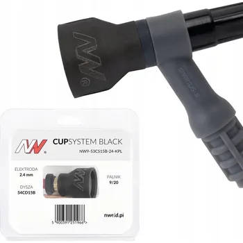 Svářečka Sada CUPSYSTEM TIG SR9 2,4 tryska kalíšek *15 ČERNÁ