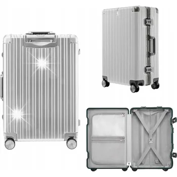 Kufr střední velikosti NINETYGO All-round Guard 66,6 cm stříbrný se zámkem TSA