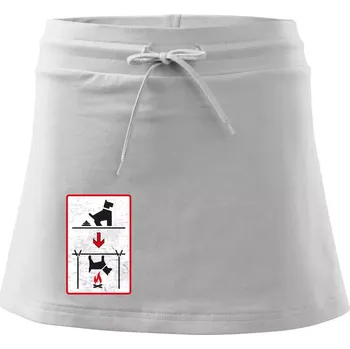 Dámská sukně Tričko pro odpůrce sraní na chodníku - Sportovní sukně - two in one - M ( Bílá )