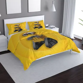 Povlečení Sablio Povlečení Wall-E robot Žlutý - 140x200 / 90x70