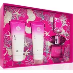 Versace Bright Crystal Absolu dárková sada pro ženy parfémovaná voda 90 ml + sprchový gel 100 ml + tělové mléko 100 ml + parfémovaná voda 5 ml