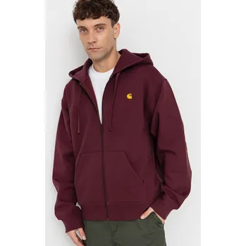 Pánská mikina Carhartt WIP American Script ZHD (rondo) XL, vínově červená