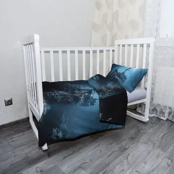 Povlečení Sablio Mikroplyšové dětské povlečení do postýlky Vrak lodi na dně moře - 120x90 / 40x60