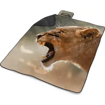 deka Sablio Plážová deka Rozzuřená lvice: 200x140 cm