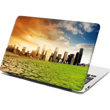 samolepka Sablio Samolepka na notebook Vyprahlá zem před mrakodrapy - 29x20 cm