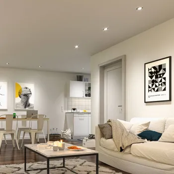 Paulmann Smart LED podhledové svítidlo Base Coin železo Ø9cm RGBW 3 ks kartáčovaná železo 1 x 4,9 W LED - Doprava zdarma