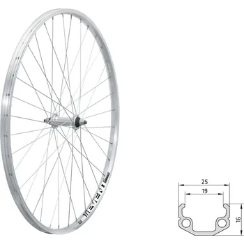 Zapletené kolo Kellys | Zapletené kolo přední KLS EVENT V-brake F, 28", silver