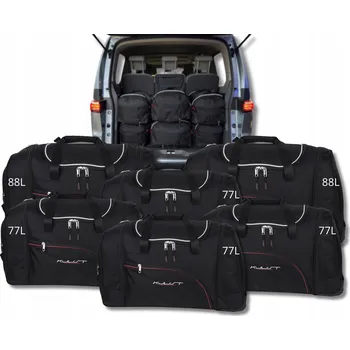 Organizér do auta Sada tašek KJUST do zavazadlového prostoru pro VW MULTIVAN L2 PHEV 2021+