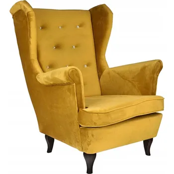 Křeslo Křeslo ušák Diana skandinávský styl Family Meble hořčicová zlatý samet