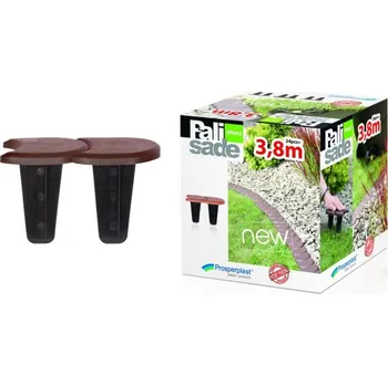 Zahradní obrubník Zahradní lem plast 380 cm x 11 cm hnědý