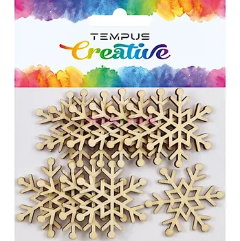Vánoce Výřezy 32995 dřevěné vločky č.07 12ks