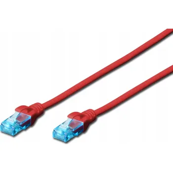 Síťový kabel Patchcord Digitus U/UTP 5e RJ45 / RJ45 2 m červený