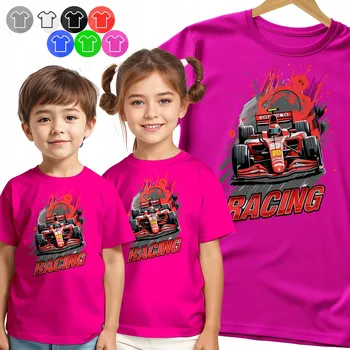 Chlapecké tričko DĚTSKÉ TRIČKO T-SHIRT - FORMULE RACING ČERVENÉ S MOTIVEM SPLASH PRO CHLAPCE - M