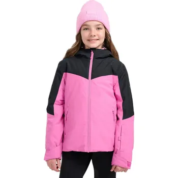 Dívčí bunda 4F Zateplená lyžařská bunda pro dívky 4FJWAW25TTJAF0818 růžová