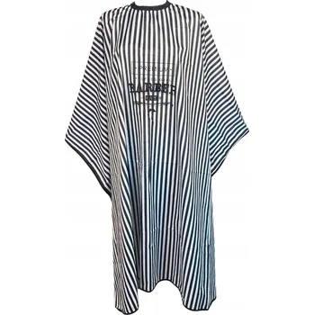 Pláštěnka Barber kadeřnická pláštěnka pruhovaná bílo-černá