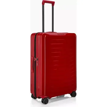 PORSCHE DESIGN Roadster Hardcase Trolley L Kufr cestovní zavazadlo lehké skořepinové TSA červené lesklé (Lehký velký kufr s tvrdou skořepinou, rozšiřitelným objemem, TSA zámkem, hladkými kolečky a ergonomickou teleskopickou rukojetí s více zarážkami.)